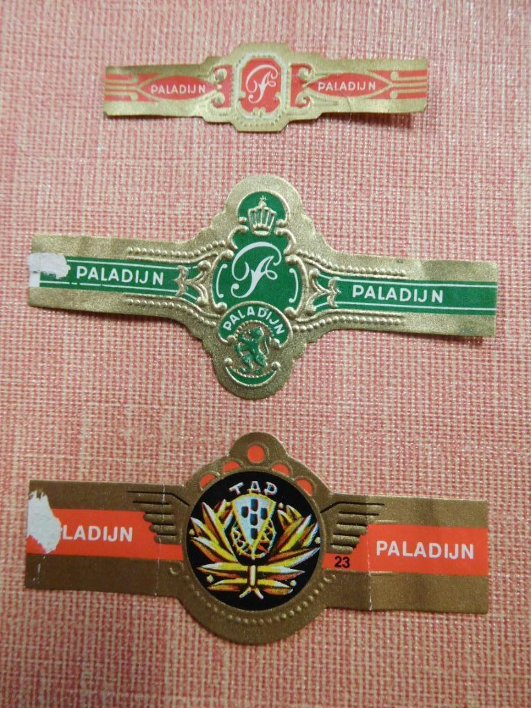 2 Bagues de cigare Fabricant  +  1Ecusson d'aviation Paladij, Enlèvement ou Envoi, Utilisé, Bagues de cigare