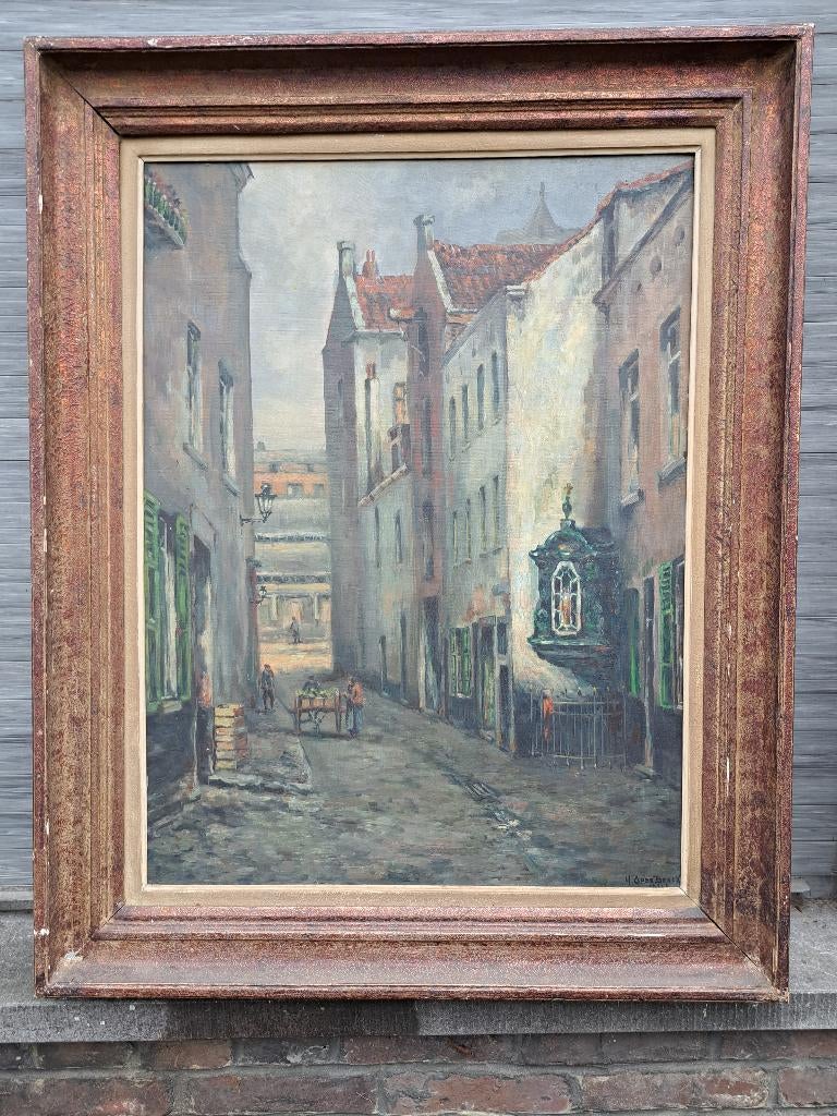 huile sur toile signe Hubert OP de beeck, Antiquités & Art, Art | Peinture | Classique, Enlèvement