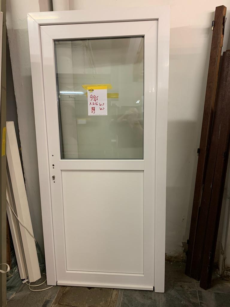 nieuwe buitendeur pvc wit 2160/995, 80 tot 100 cm, Nieuw, Ophalen of Verzenden, Buitendeur