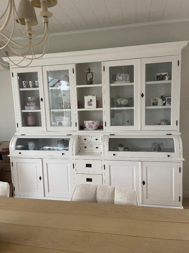 Landelijke vitrine kast, Huis en Inrichting, Ophalen, Met deur(en), 150 tot 200 cm, 50 tot 75 cm