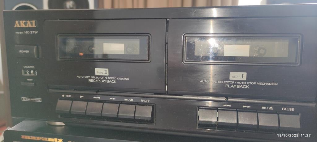 AKAI HX-27W Vintage K7-deck, Ophalen of Verzenden, Zo goed als nieuw