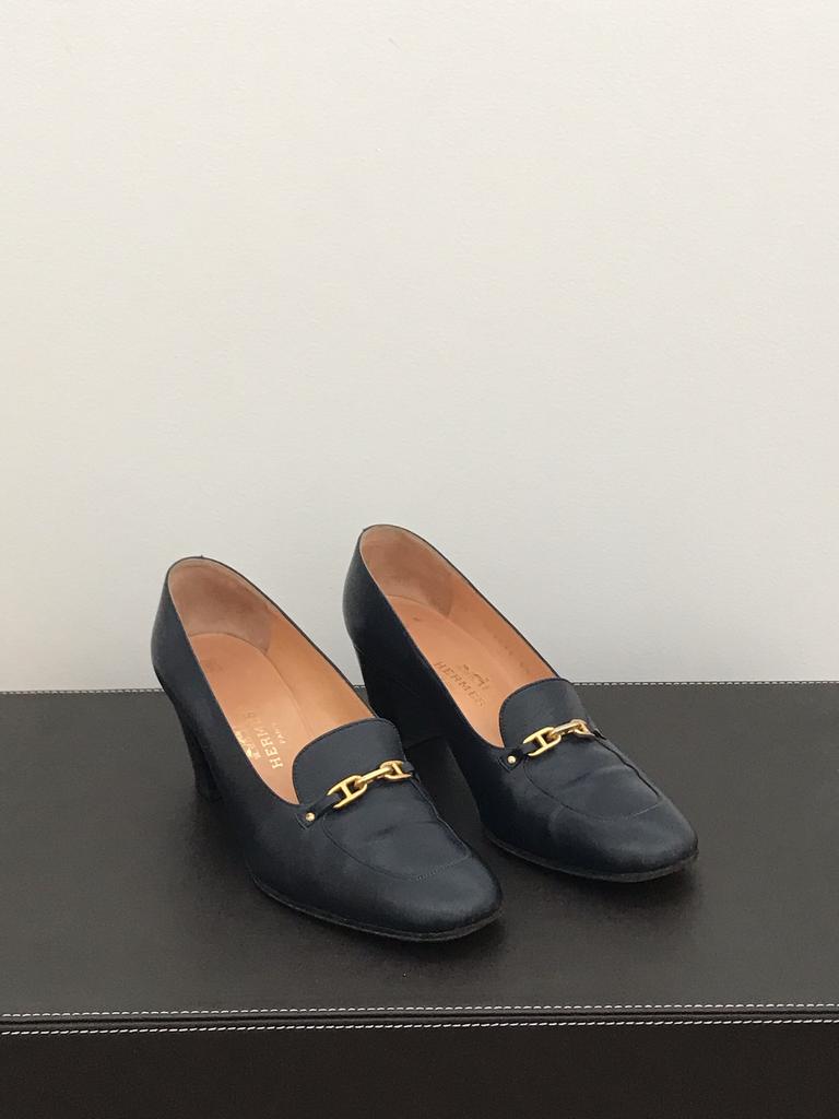 HERMES-schoenen (36,5/Gemaakt in Frankrijk), HERMÈS, Pumps, Blauw, Ophalen of Verzenden