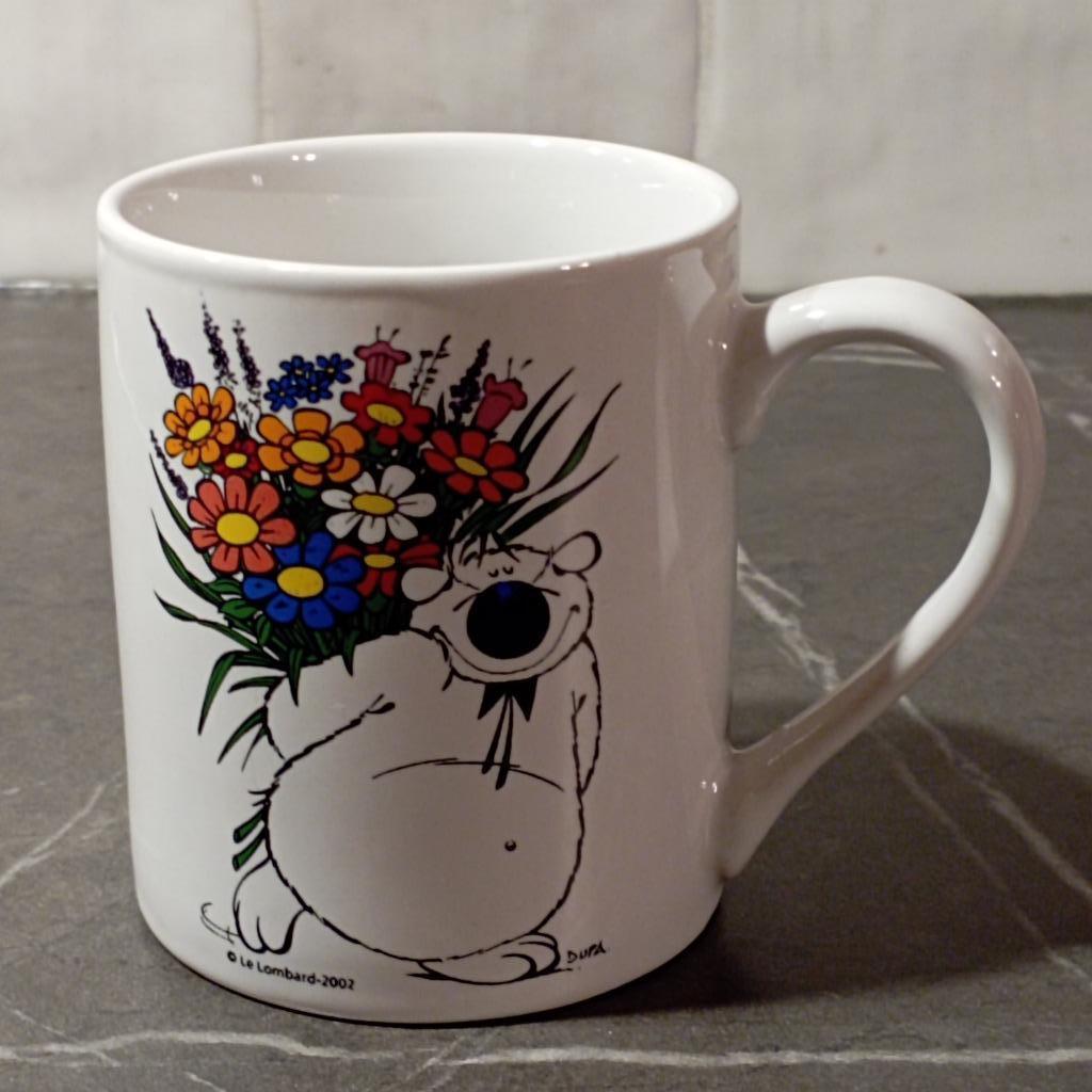 Mug Cubitus Le Lombard 2002 avec bouquet de fleurs, Collections, Enlèvement ou Envoi, Autres personnages, Comme neuf, Ustensile
