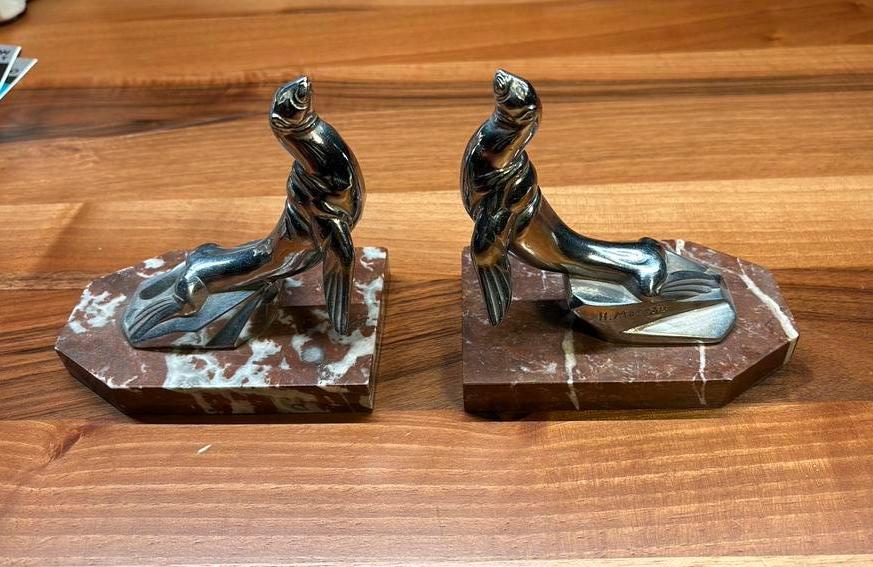 Serre-livres et sceaux - Moreau., Antiquités & Art, Art | Sculptures & Bois, Enlèvement ou Envoi