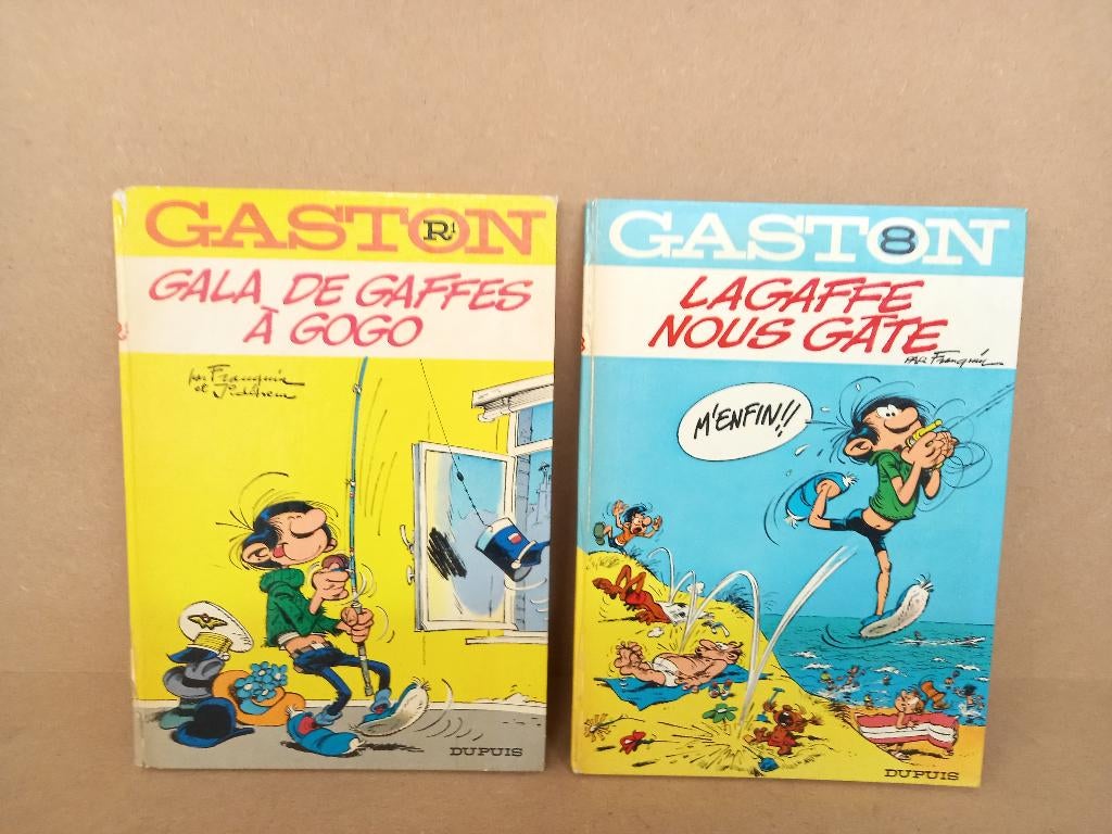 gaston lagaffe 8 et R1 dos rond édition originale, Livres, Enlèvement ou Envoi