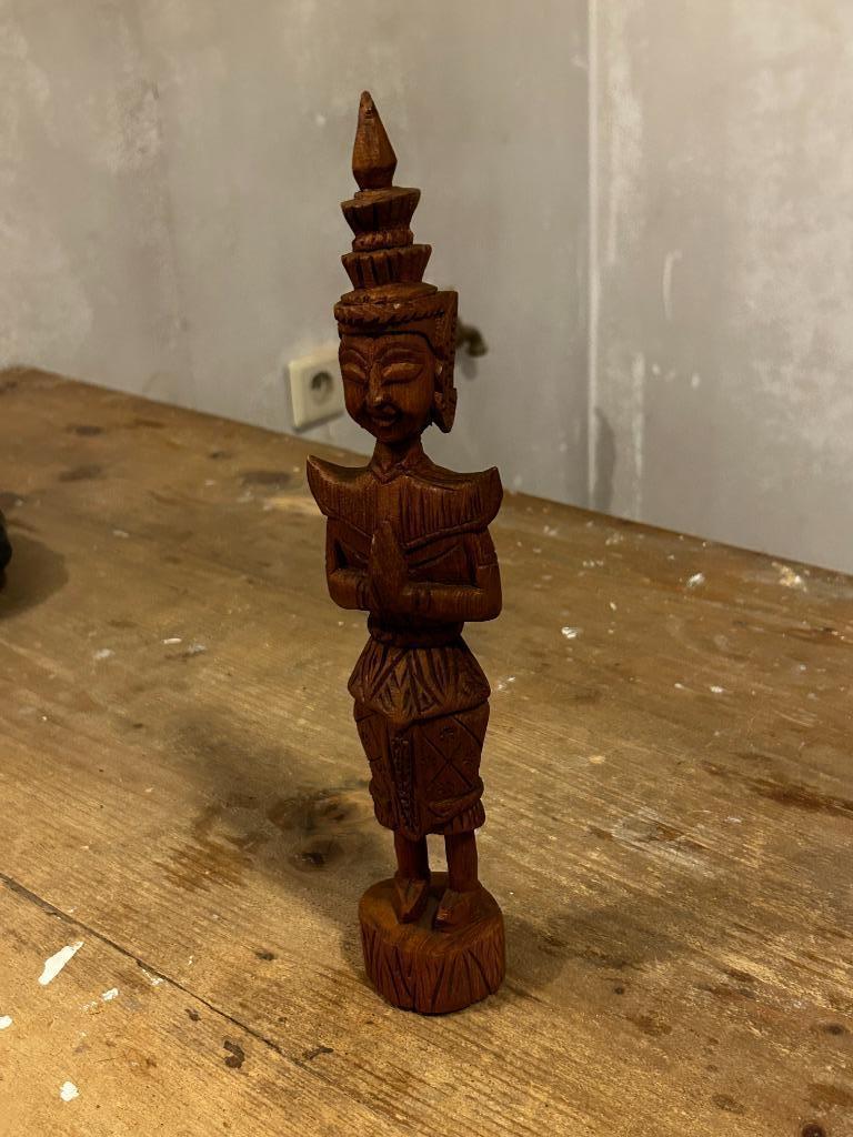 * Indisch beeldje hout, Antiek en Kunst, Ophalen of Verzenden