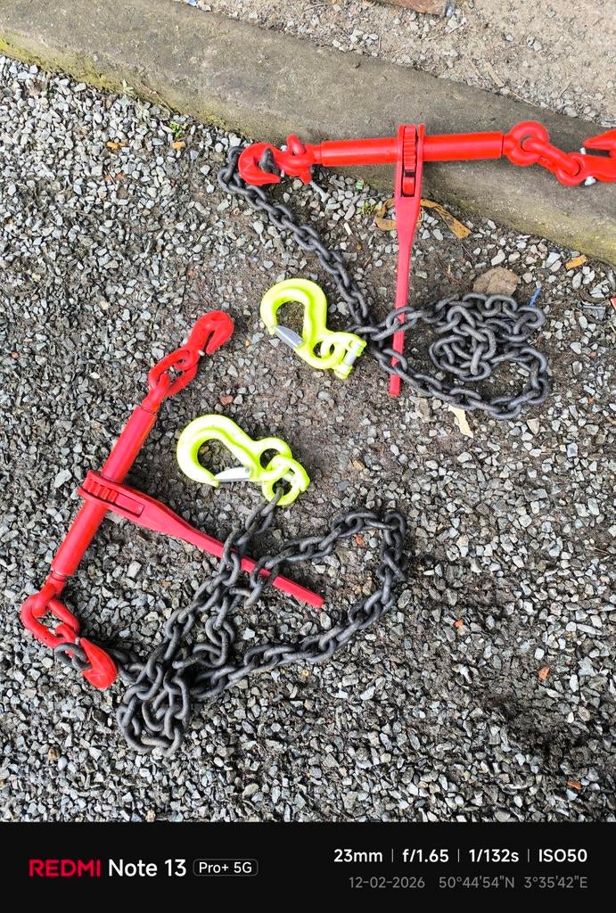 chaînes d'arrimage et chaînes, Enlèvement