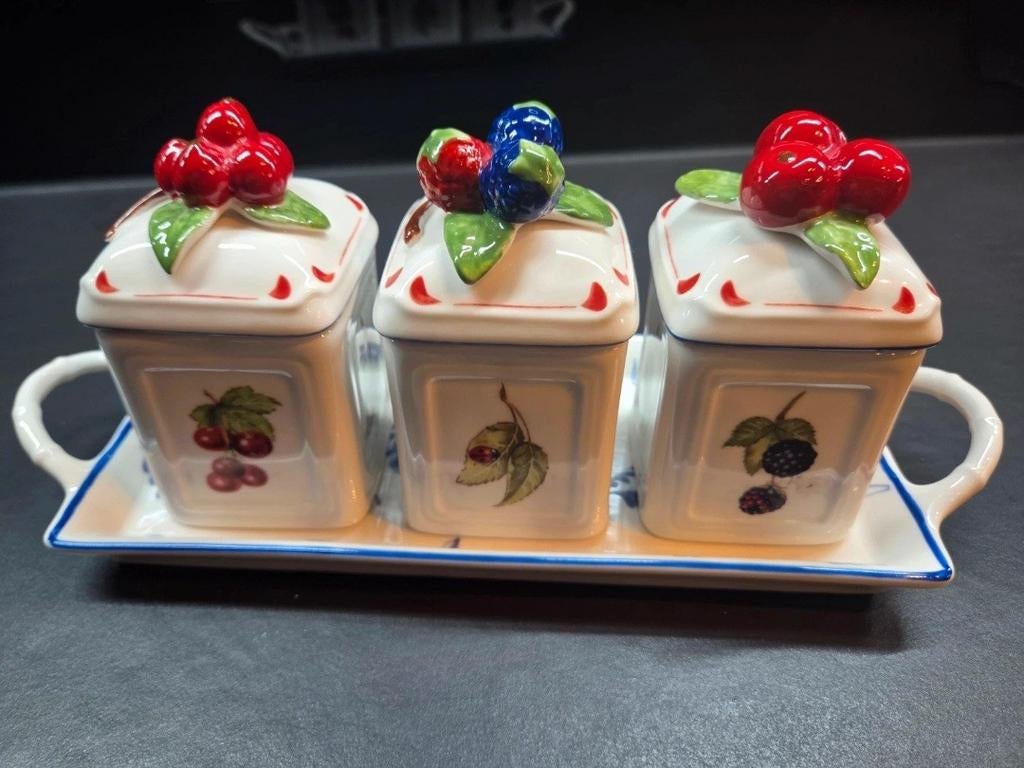 Voorraadpotjes op schaal V&B Cottage Charm, Ophalen of Verzenden, Zo goed als nieuw, Porselein