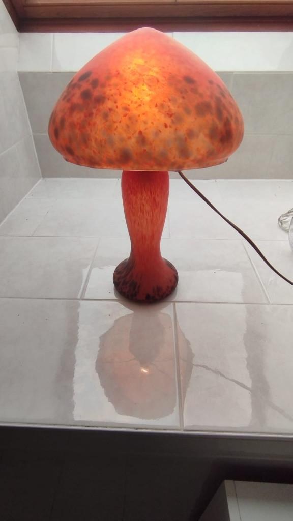 Lampe champignon art nouveau, Maison & Meubles, Lampes | Lampes de table, Art Nouveau, Moins de 50 cm, Verre, Enlèvement