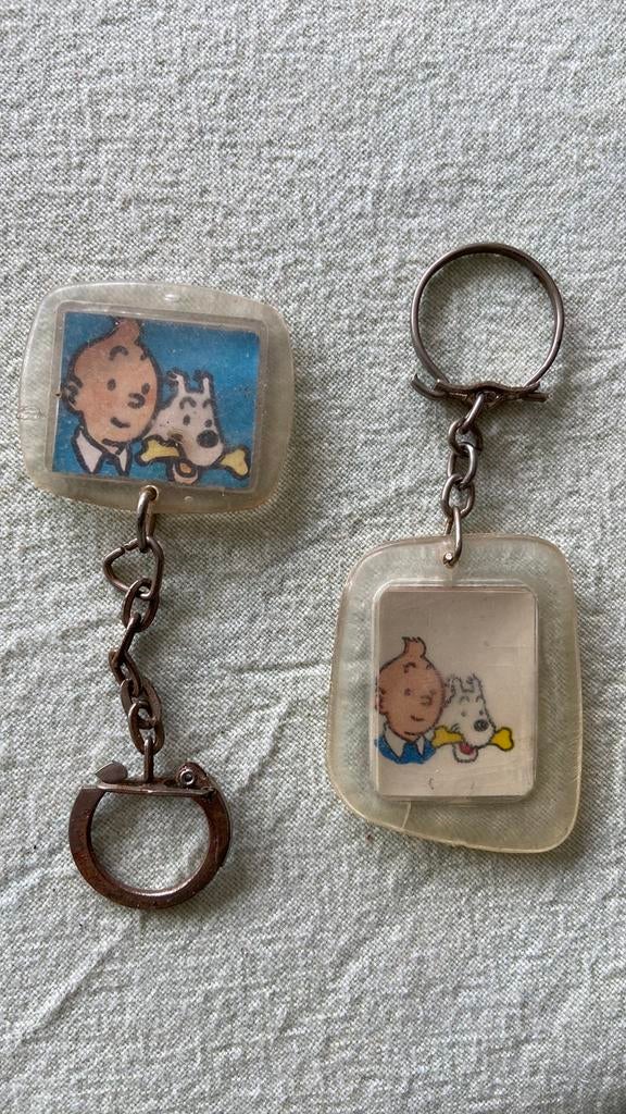 2 anciens porte-clés Tintin, Enlèvement ou Envoi, Utilisé