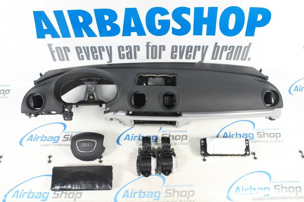 Airbag set Dashboard zwart/grijs 4 spaak Audi A3 8V, Auto-onderdelen, Dashboard en Schakelaars