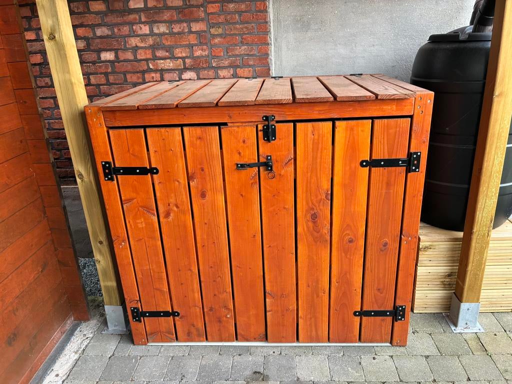 Tuinkast voor 2 afvalcontainers, Tuin en Terras, Bergingen en Tuinkasten, Ophalen, Zo goed als nieuw