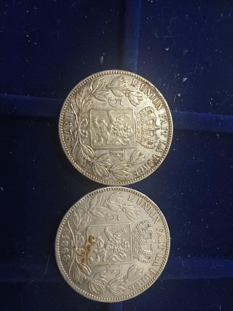 2 maal 5 frank leopold 2 zilver, Timbres & Monnaies, Monnaies | Europe | Monnaies euro, Enlèvement ou Envoi, Argent