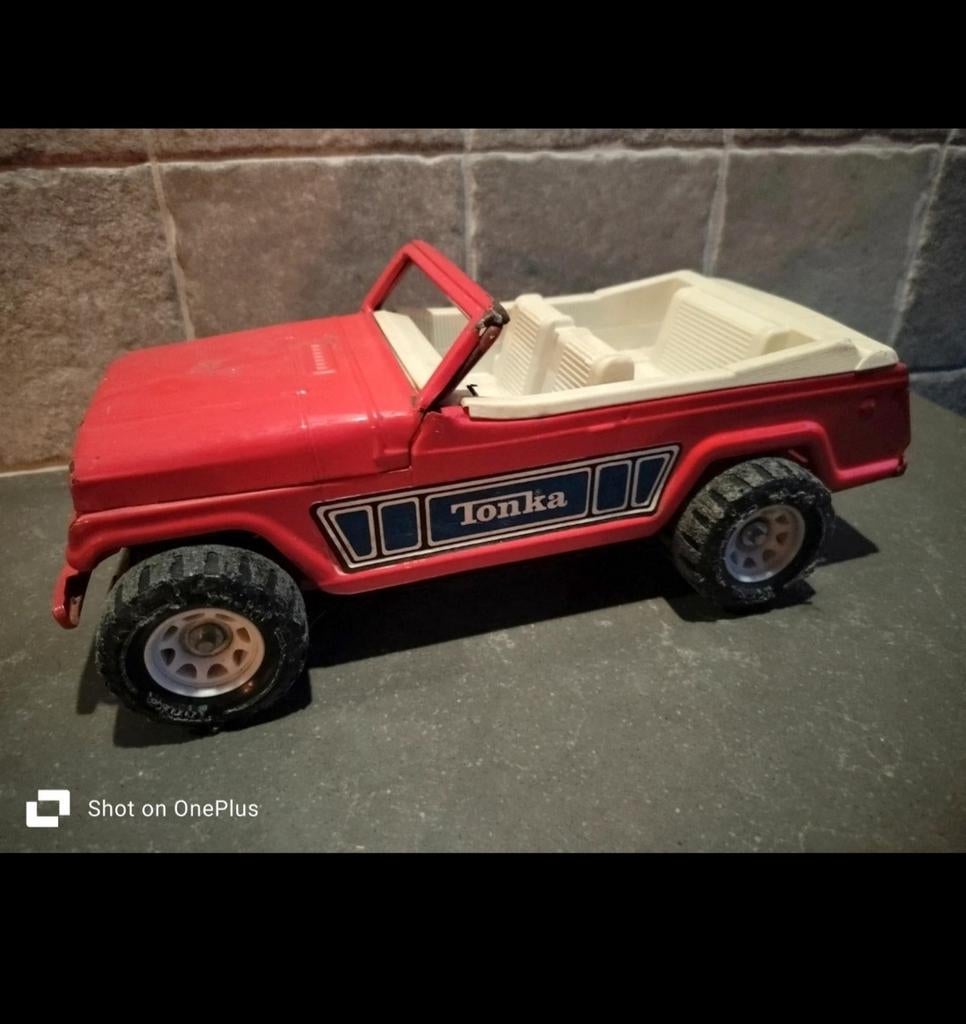 Vintage grote ijzeren Tonka Jeep '70, Collections, Enlèvement ou Envoi