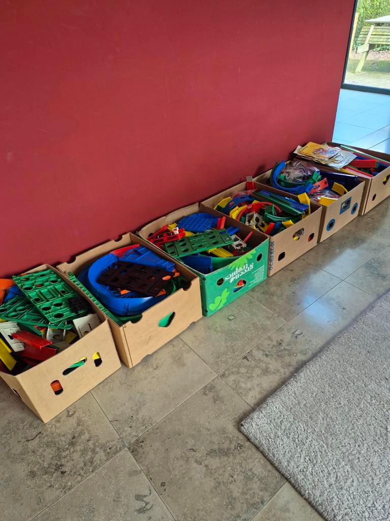 6 dozen Darda autobaan, zonder auto's., Kinderen en Baby's, Speelgoed | Racebanen, Ophalen, Gebruikt, Onderdelen, Met looping