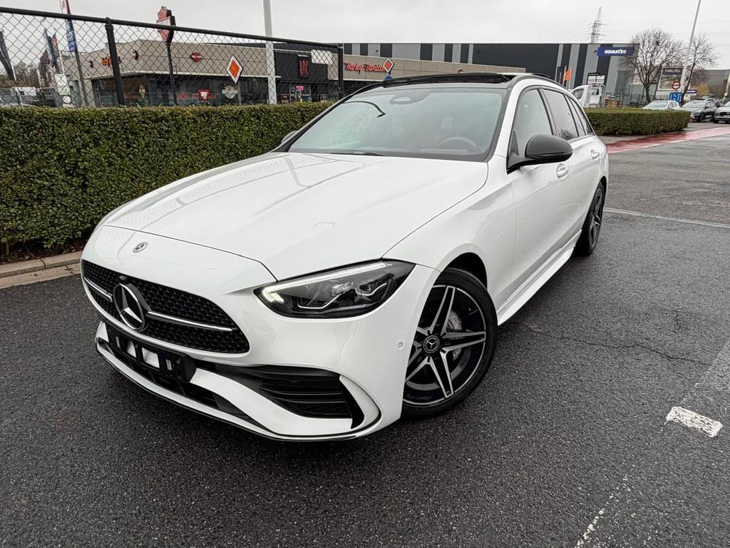Mercedes C200d Amg Line Pano Full option Facelift 2021, Auto's, Automaat, Wit, Bedrijf, 5 deurs