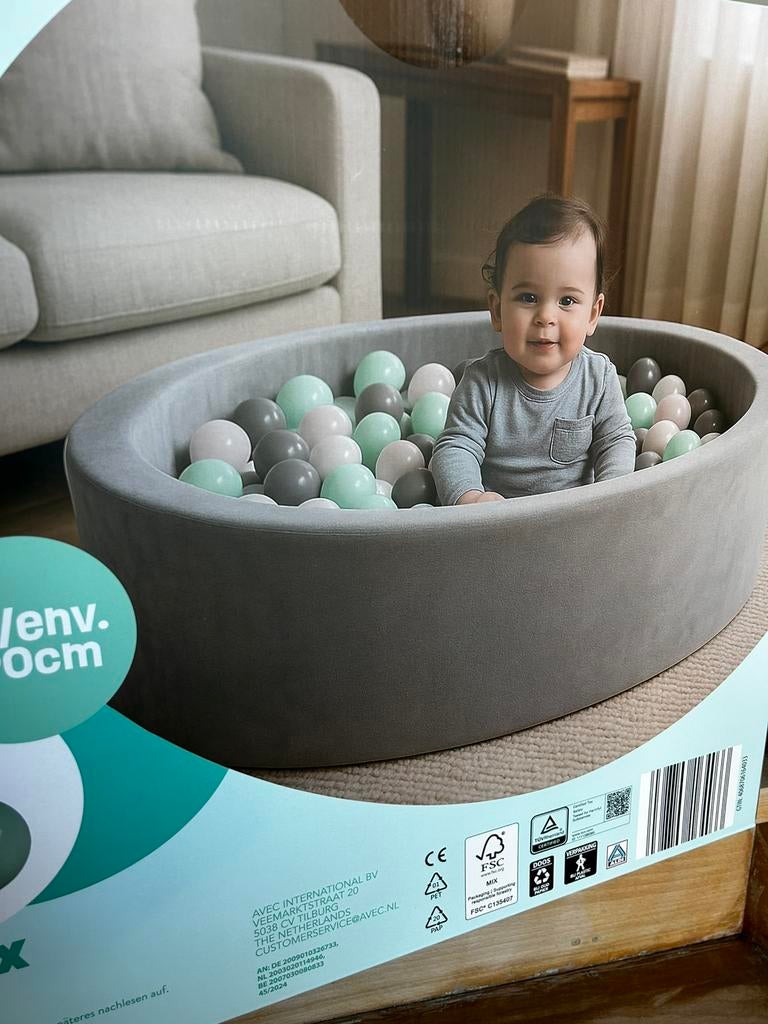 Ballenbad velours grijs, Kinderen en Baby's, Speelgoed | Babyspeelgoed, Ophalen of Verzenden, Nieuw, Overige typen