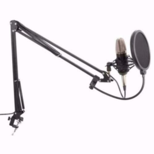 Condensator microfoon met tafel arm en popfilter, Muziek en Instrumenten, Microfoons, Nieuw, Overige typen, Ophalen of Verzenden