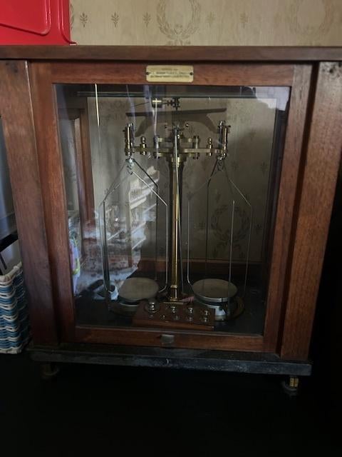 oude labo/apothekers weegsschaal, Antiek en Kunst, Ophalen