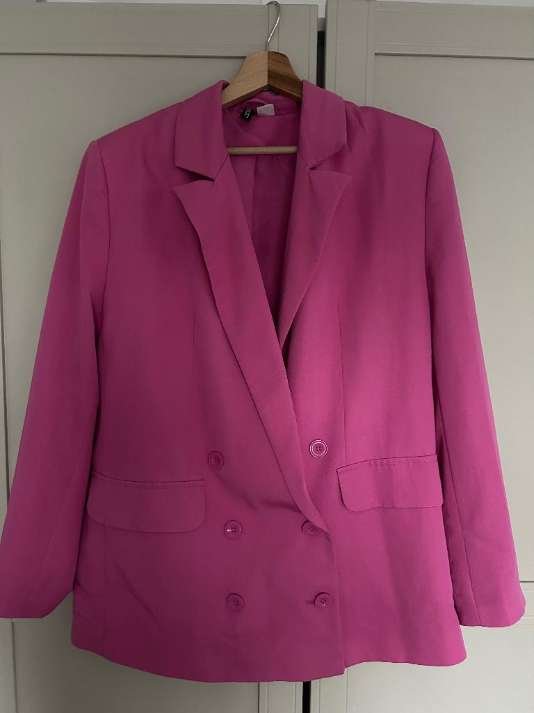 Blazer, H&M, Rose, Taille 36 (S), Comme neuf