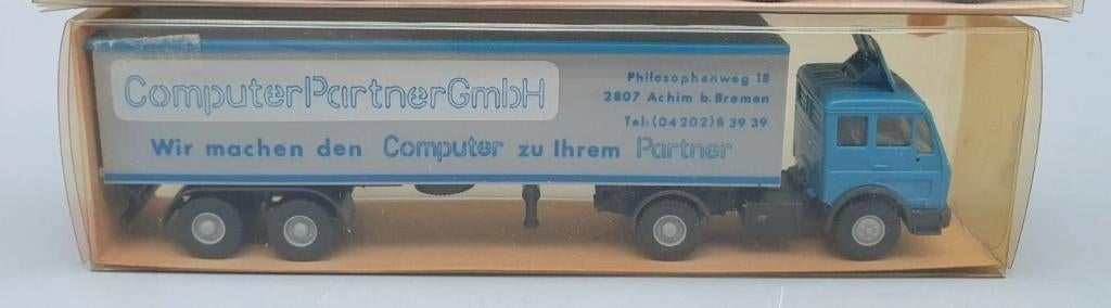 1:87 Wiking 545 Mercedes NG 73 Computer  truck & trailer, Ophalen of Verzenden, Zo goed als nieuw, Bus of Vrachtwagen, Wiking