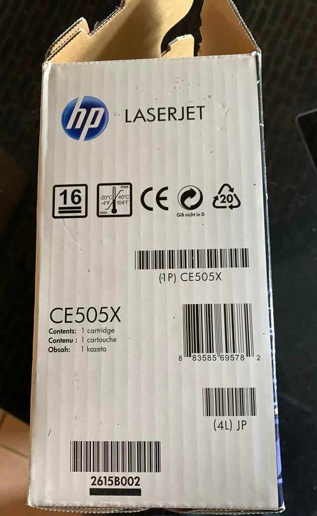 Originele HP print cartridge CE505x, Computers en Software, Printerbenodigdheden, Ophalen of Verzenden, Nieuw, Toner