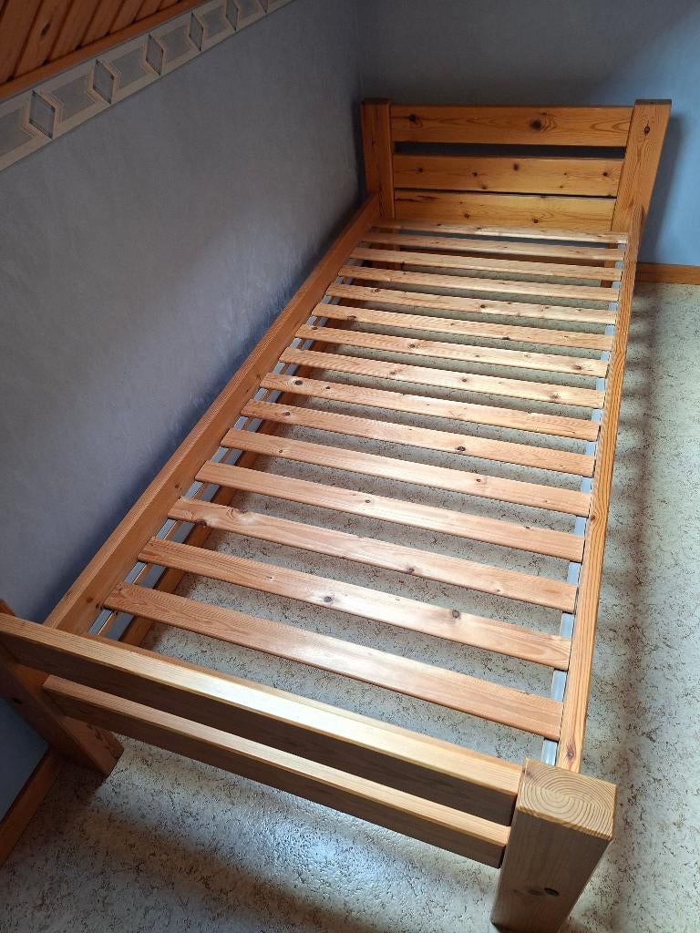 lit simple, Maison & Meubles, Chambre à coucher | Lits, 90 cm, Enlèvement, 200 cm, Bois