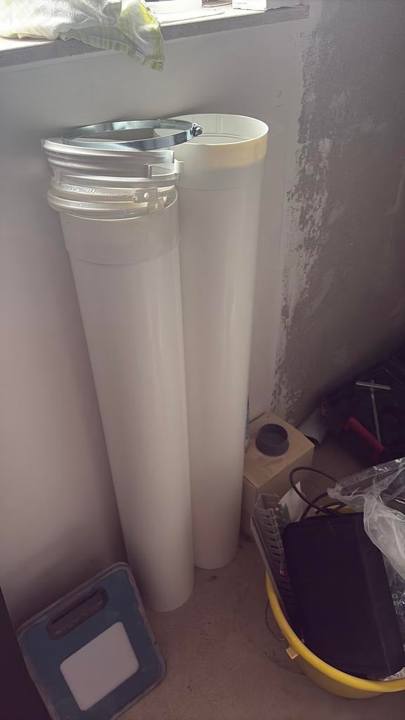 Ventilatie dampkap afzuiging buis 150mm, Doe-het-zelf en Bouw, Ophalen, PVC, Nieuw, Minder dan 2 meter