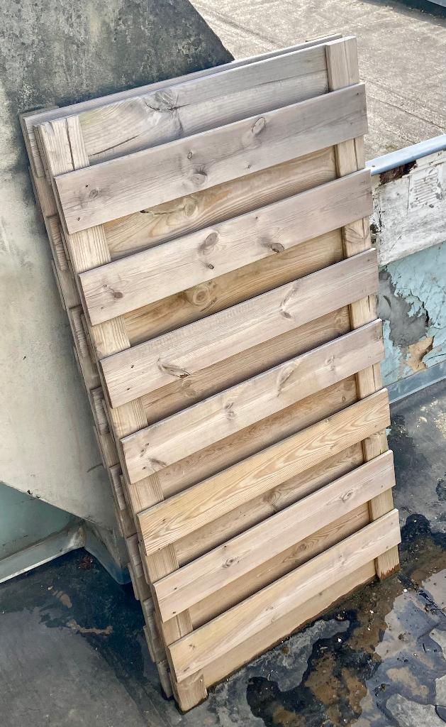 Deux clôtures en pin 180x90 cm, Jardin & Terrasse, Moins de 1 mètre, Enlèvement, Utilisé, Moins de 3 mètres