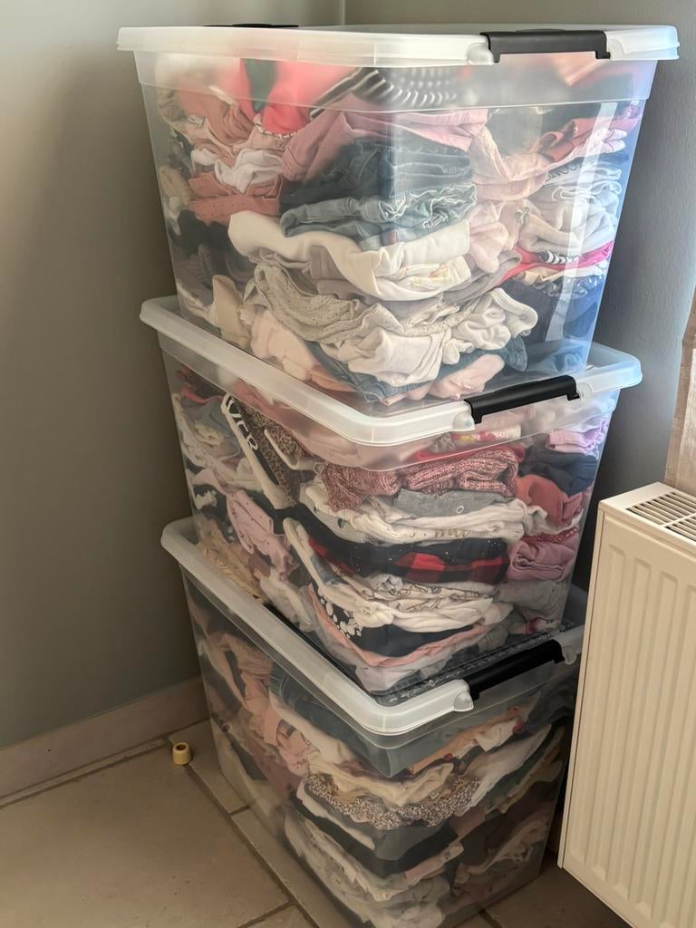 8 bakken babykleding en meer, Kinderen en Baby's, Ophalen, Gebruikt, Maat 50