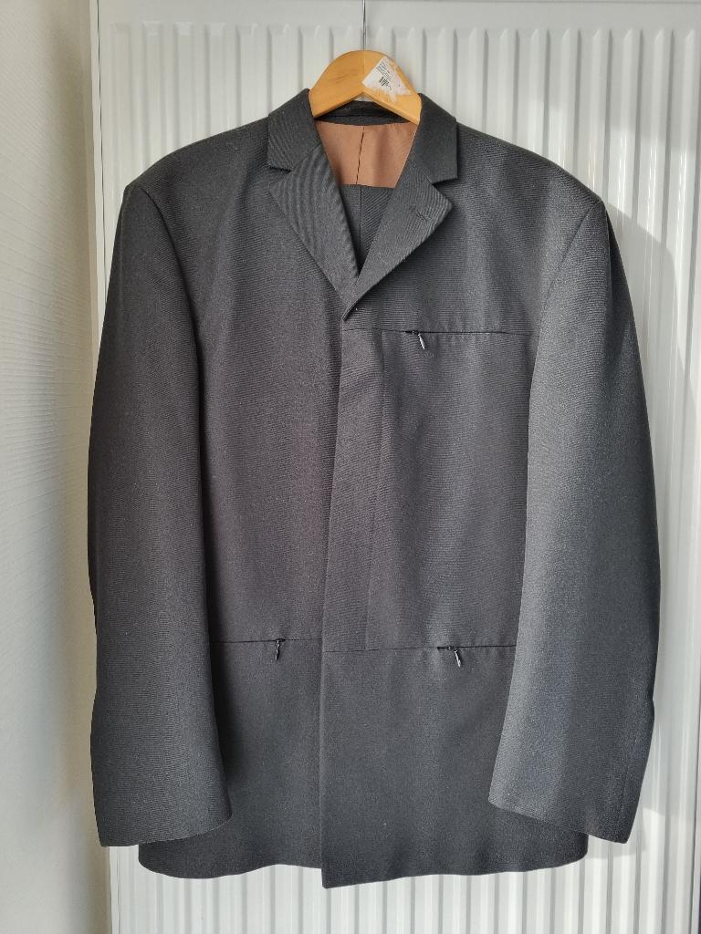 Zwart herenkostuum - maat 50, Maat 48/50 (M), Angelo Litrico, Zwart, Ophalen of Verzenden