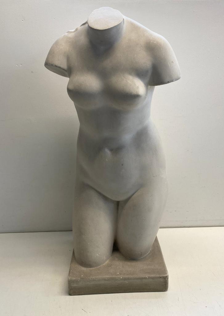 Grote Oude Venus Buste/Torso Vrouwelijk Naakt H:73cm, Ophalen