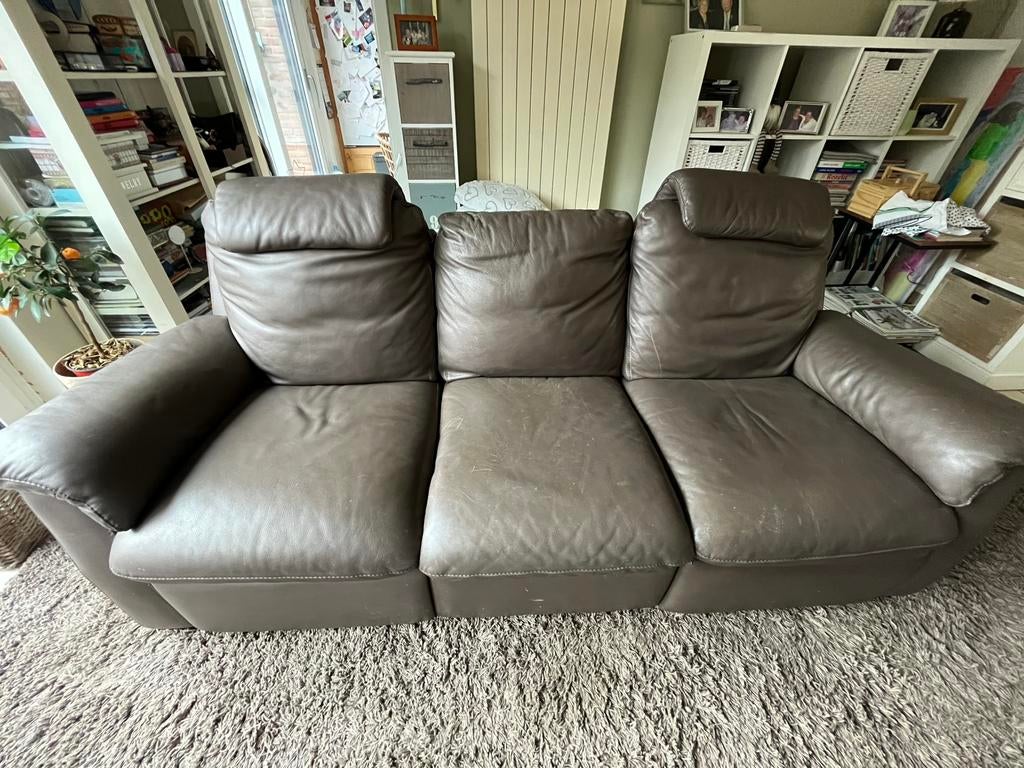 Zithoek 3-zit + 1-zit, Ophalen, Gebruikt, Leer