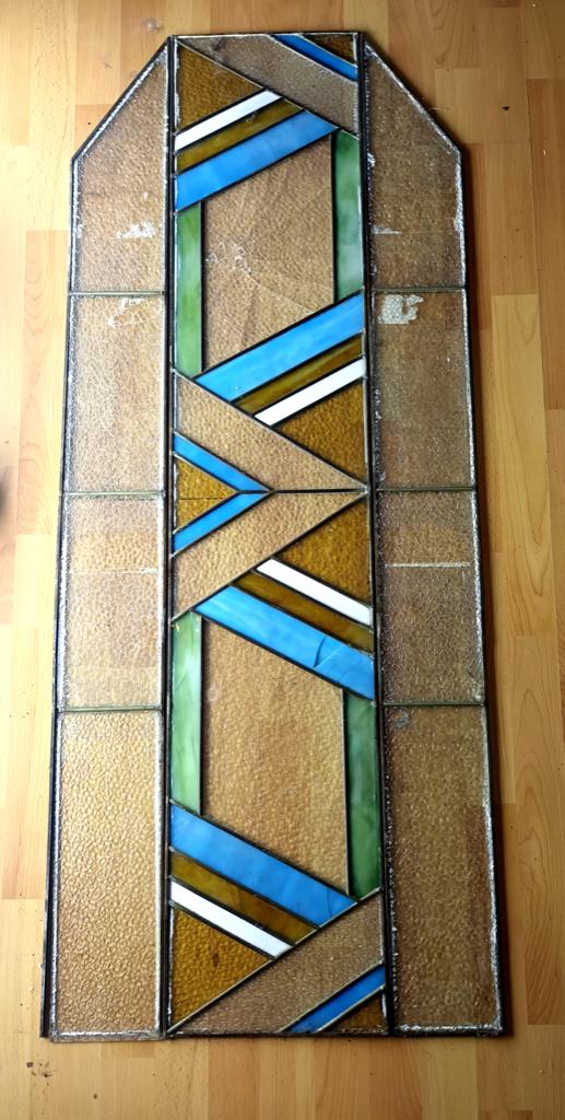 3 glas-in-lood ramen art deco, Ophalen