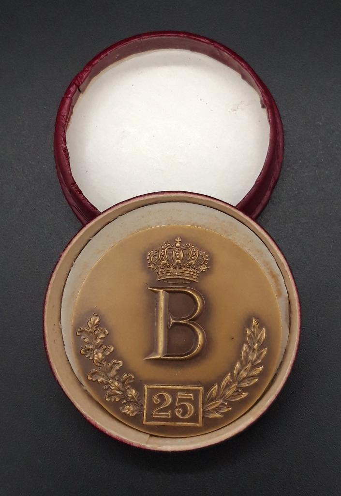 Médaille du 25e anniversaire du roi Baudouin, Enlèvement ou Envoi, Bronze