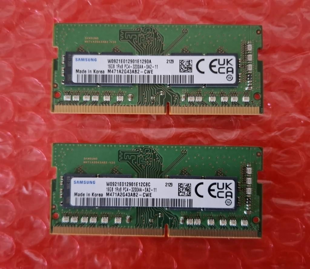 32gb DDR4 (2x 16gb) SODIMM 3200 & 2666 (voor Laptop/Mini PC), 32 GB, Enlèvement ou Envoi, DDR4, Info@retrogamed.be
