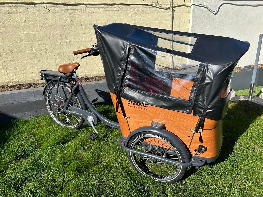Babboe Curve-e elektrische bakfiets (2021), Fietsen en Brommers, Fietsen | Bakfietsen, Zo goed als nieuw, Ophalen