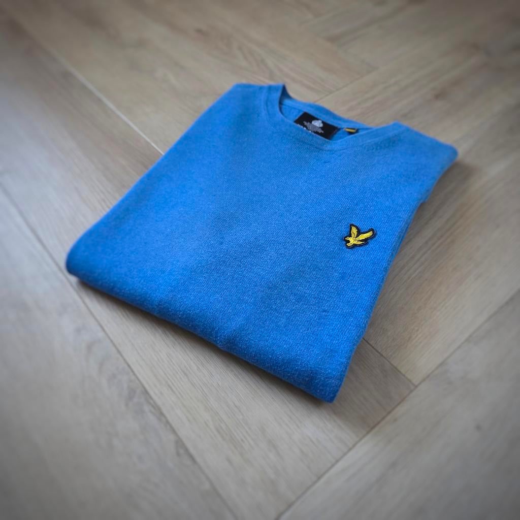 Tijdloze trui Lyle & Scott maat S helderblauw (15% wol), Verzenden, Maat 46 (S) of kleiner