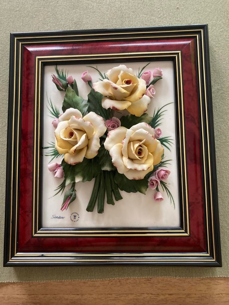 Porseleinen rozen., Hobby en Vrije tijd, Kaarten | Zelfgemaakt, Ophalen, Zo goed als nieuw