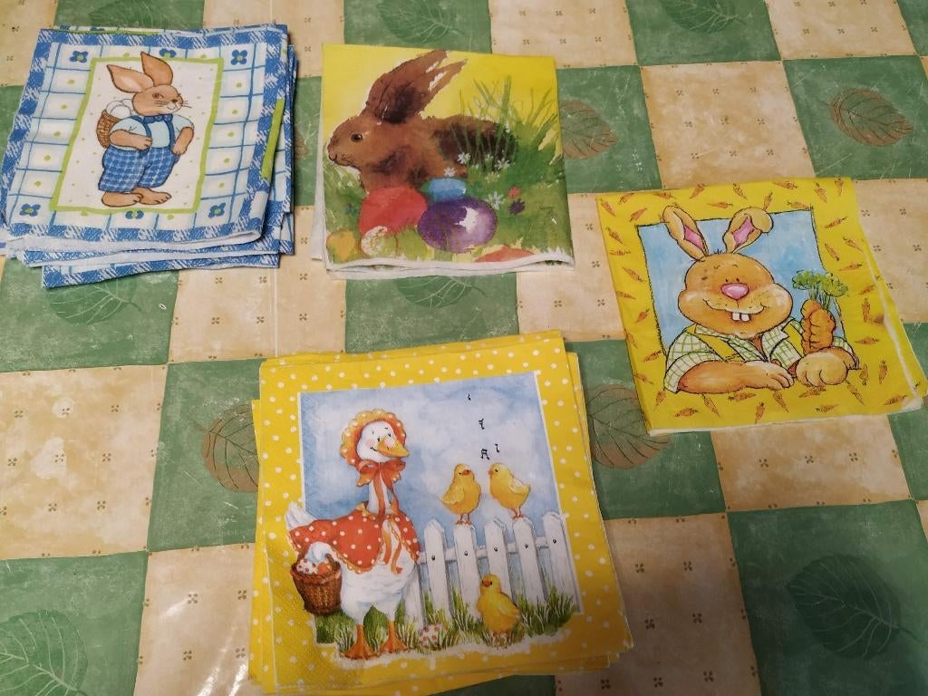 paas servietten, ook tafelkleed voor pasen in sterk papier, Enlèvement ou Envoi