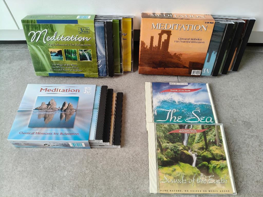 11 CD's met natuur- en meditatiemuziek, Cd's en Dvd's, Cd's | Meditatie en Spiritualiteit, Ophalen, Zo goed als nieuw, (Natuur)geluiden
