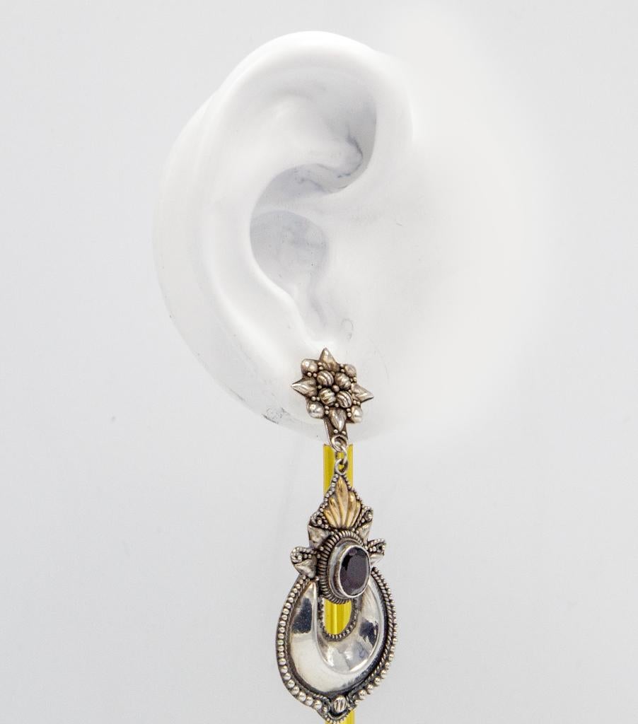 Zilveren artisanale oorbellen, Handtassen en Accessoires, Oorbellen, Nieuw, Knopjes of Stekers, Zilver, Zilver, Ophalen of Verzenden