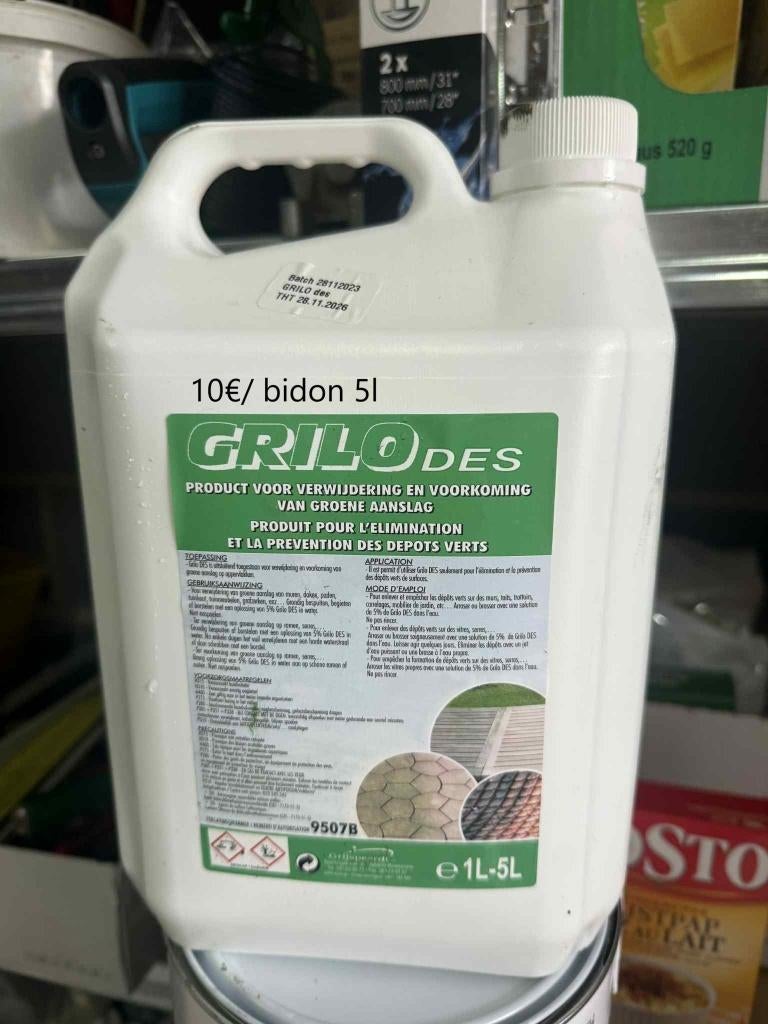 nettoyant terrasse  toit vitrage klinkers  5 litre neuf, Enlèvement