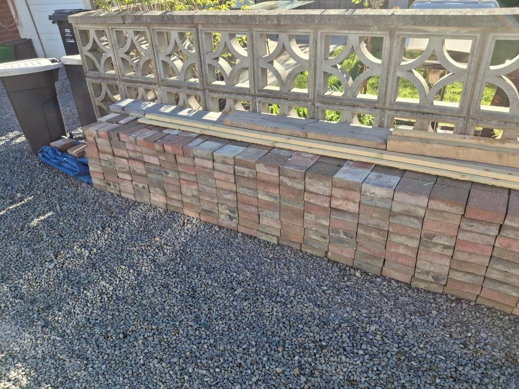 Klinkers 15x15x6 rouge gris/bleu automne, Enlèvement