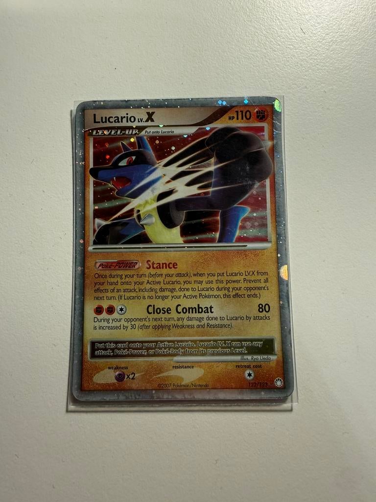 Lucario LV.X (MT 122) - joué, Enlèvement, Utilisé, Cartes en vrac, Foil