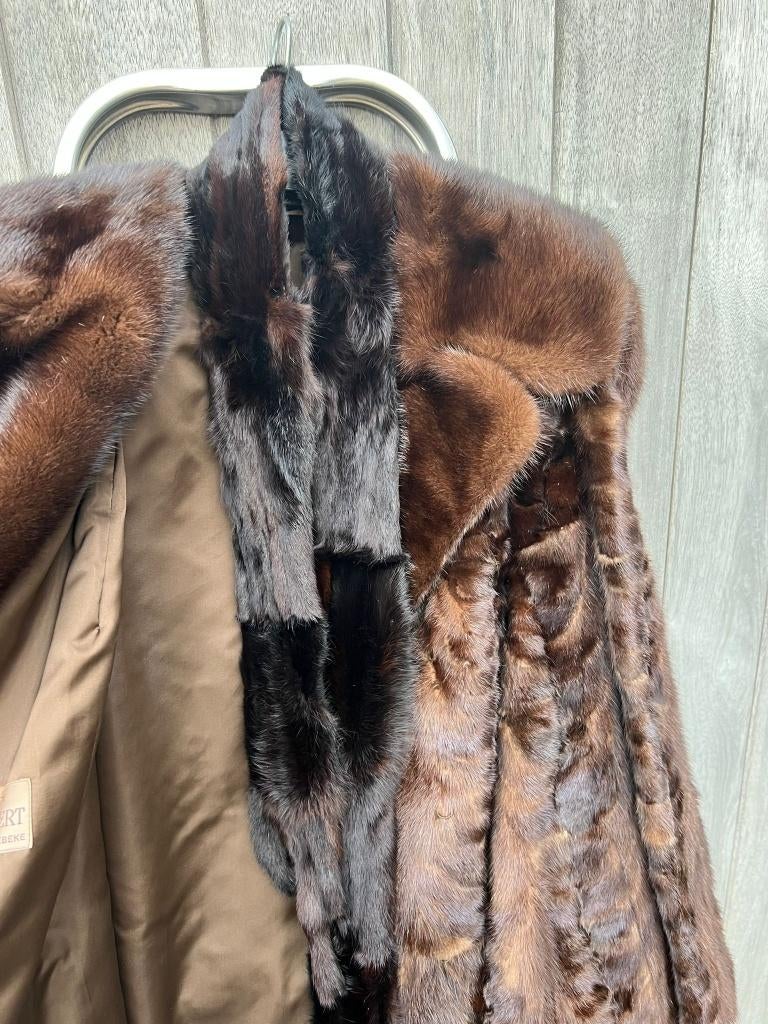 Bontmantel in nerts met sjaal, Kleding | Dames, Jassen | Winter, Ophalen, Bruin, Brouckaert, Maat 36 (S)