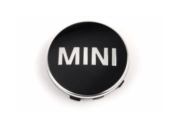 Mini naaf embleem logo zwart chrome 56 mm nieuw 36136857149, Auto-onderdelen, -, -, Nieuw, Ophalen of Verzenden