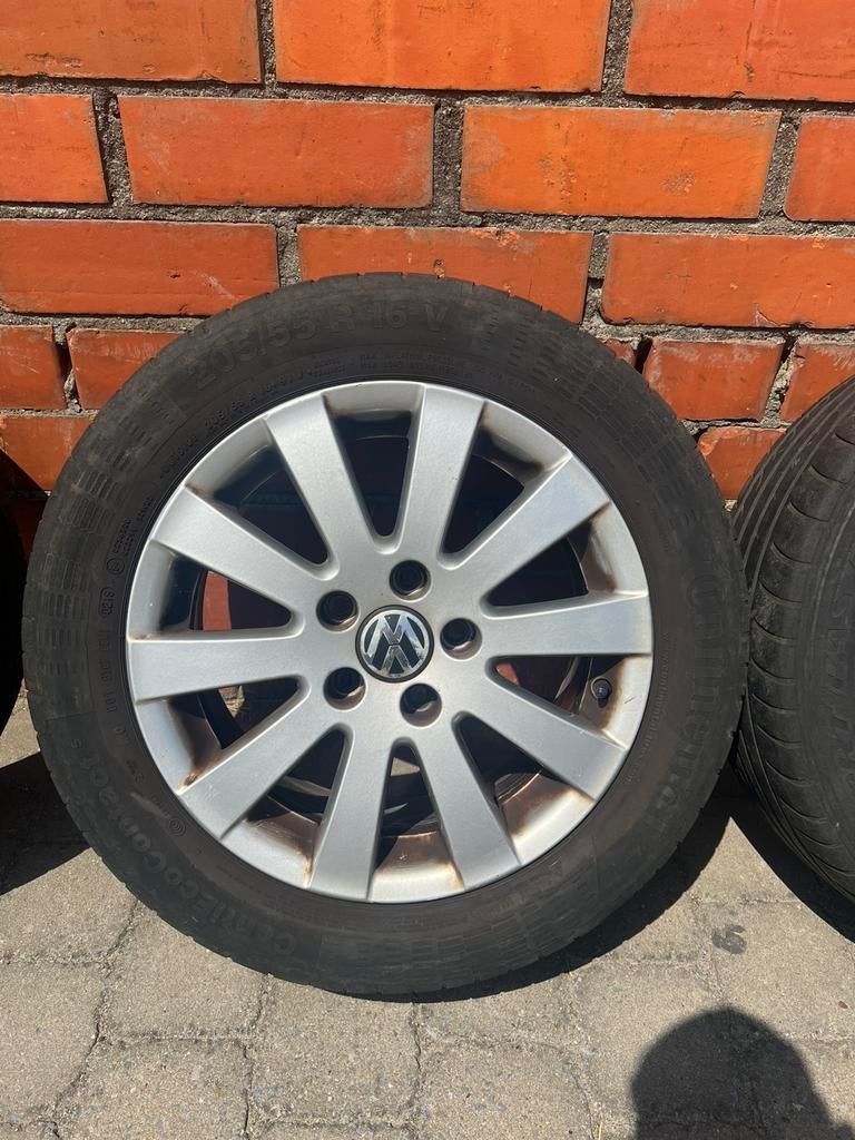 Volkswagen Passat velgen 16” zomerset / Continental, Autos : Pièces & Accessoires, Pneus & Jantes, Pneus et Jantes, 16 pouces