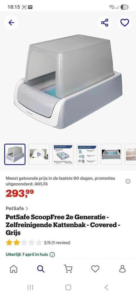 Zelfreinigende kattenbak, Dieren en Toebehoren, Kattenbakken, Ophalen