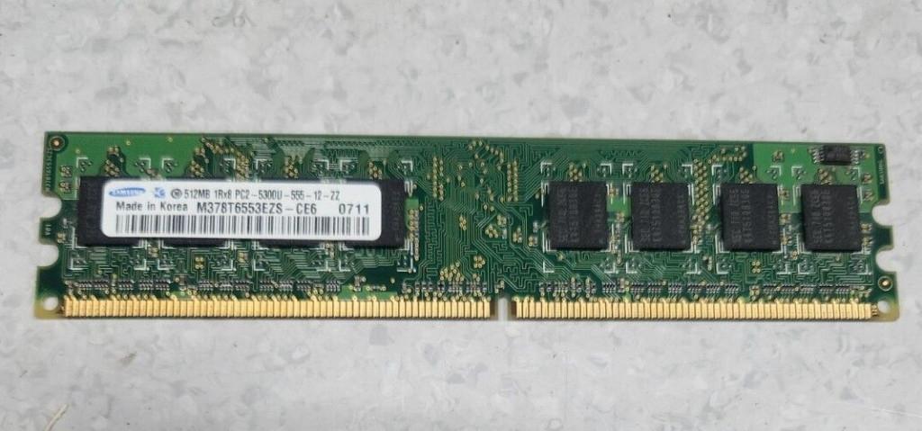 4x Samsung 1GB DDR2 667MHz ECC RAM, Computers en Software, RAM geheugen, Gebruikt, Server, 1 GB of minder, DDR2, Ophalen of Verzenden
